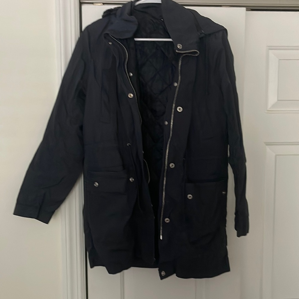 Hooded Gap rain jacket with quilted vest inside